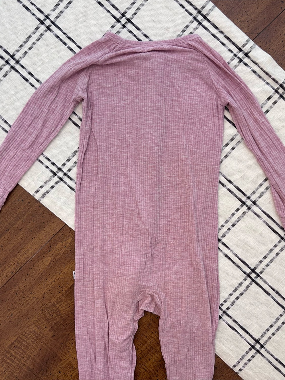 Little Sleepies Bamboo Pink Ribbed Footie PJs Toddler Girls 2T - Picture 2 of 11